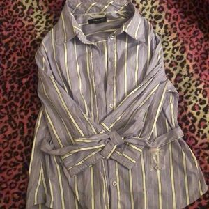 Purple button down shirt